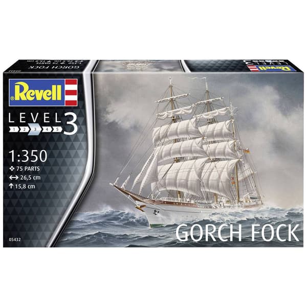 Revell 05432 Gorch Fock Fartygsmodell byggsats 1:350