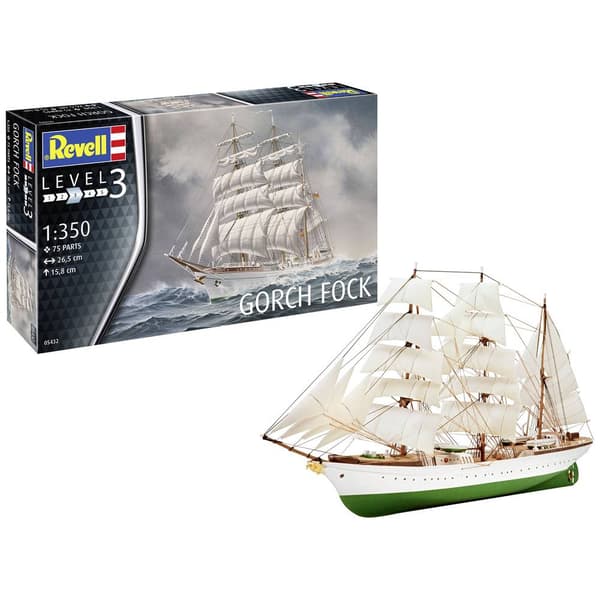 Revell 05432 Gorch Fock Fartygsmodell byggsats 1:350