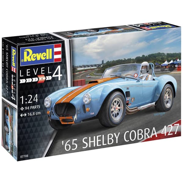 Revell 07708 65 Shelby Cobra 427 Bilmodell byggsats 1:24