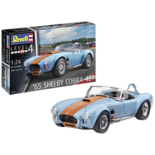 Revell 07708 65 Shelby Cobra 427 Bilmodell byggsats 1:24
