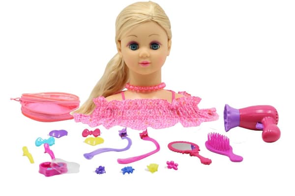 Happy Friend - Hairstyling Head Blond Hair (504404)