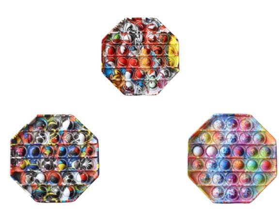 Speciell kamouflage Popit Fidget Pop It - CE Godkänd 3st färger