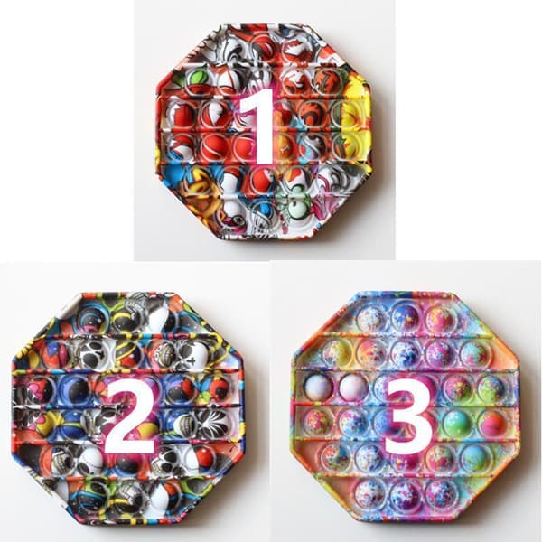 Speciell kamouflage Popit Fidget Pop It - CE Godkänd 3st färger
