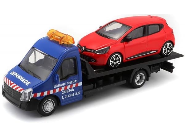 BBURAGO 18-31404, Raskaan kuljetusrekan pienoismalli, Esikoottu, 1:43, Ford Focus ST, 2 kpl, Vihreä