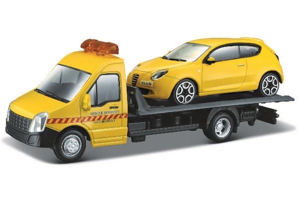 BBURAGO 18-31404, Raskaan kuljetusrekan pienoismalli, Esikoottu, 1:43, Ford Focus ST, 2 kpl, Vihreä