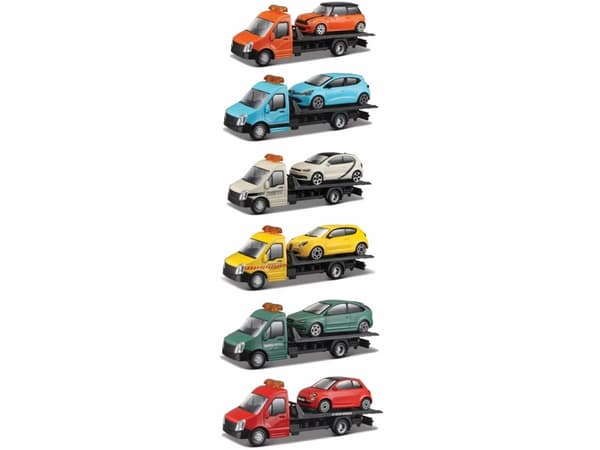 BBURAGO 18-31404, Raskaan kuljetusrekan pienoismalli, Esikoottu, 1:43, Ford Focus ST, 2 kpl, Vihreä