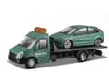 Pikkukuva 2 / 5: BBURAGO 18-31404, Raskaan kuljetusrekan pienoismalli, Esikoottu, 1:43, Ford Focus ST, 2 kpl, Vihreä