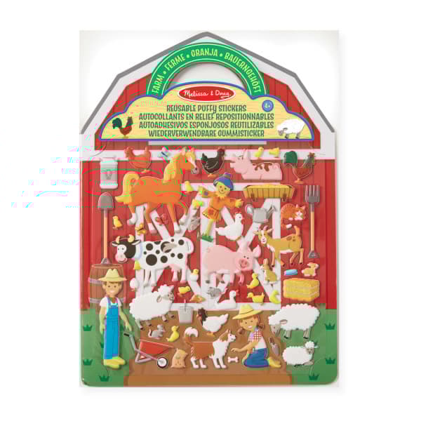 Melissa and Doug - Reusable Puffy Stickers - Farm - (19408)