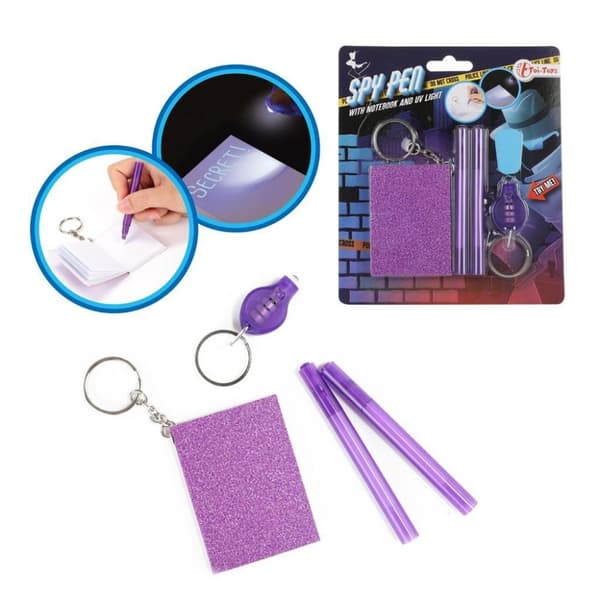 Toi-Toys Spy Pen Secret Notebook + 2 kuglepenne og lys