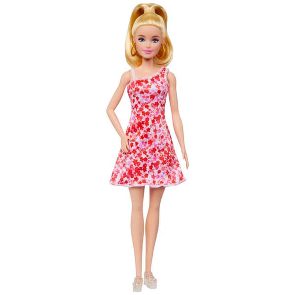 Barbie - Fashionista Doll - Pink Floral Dress (HJT02)