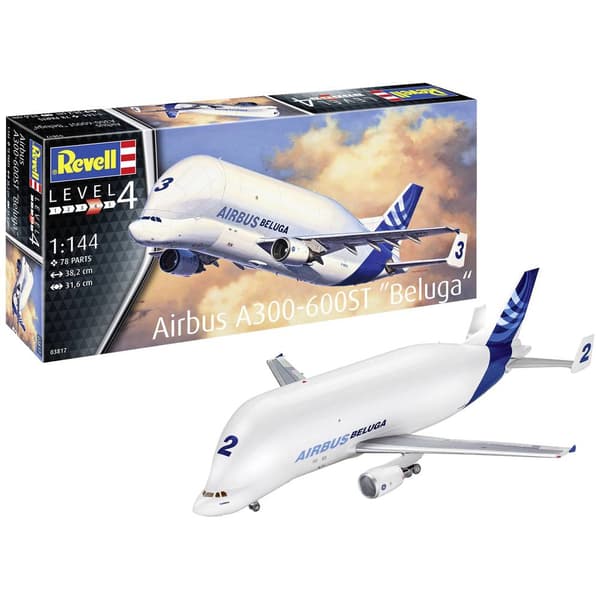 Revell 03817 Airbus A300-600ST Beluga Flygmodell byggsats 1:144