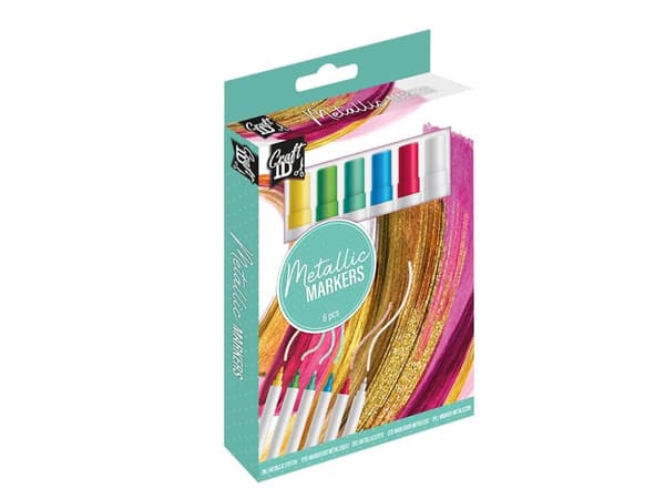 Craft ID - Metallic markers, 6 pcs - (K-CR5002/GE)