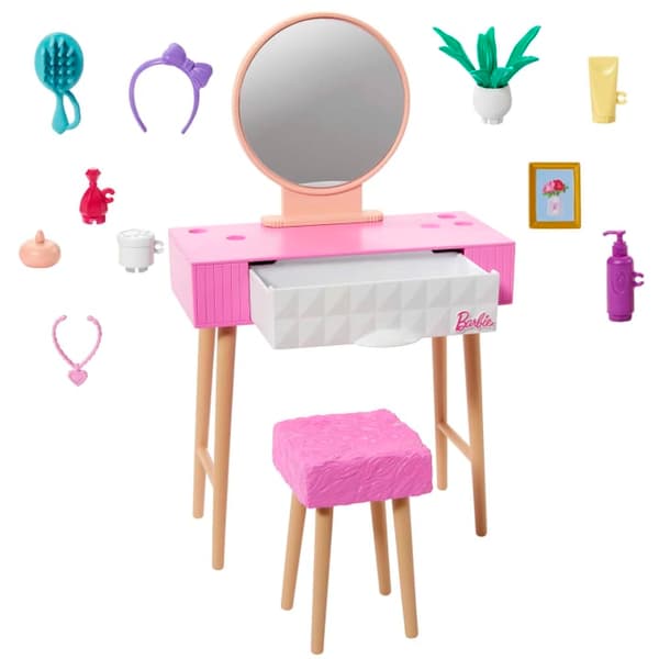 Barbie - Furniture and Decor - Vanity theme (HJV35)