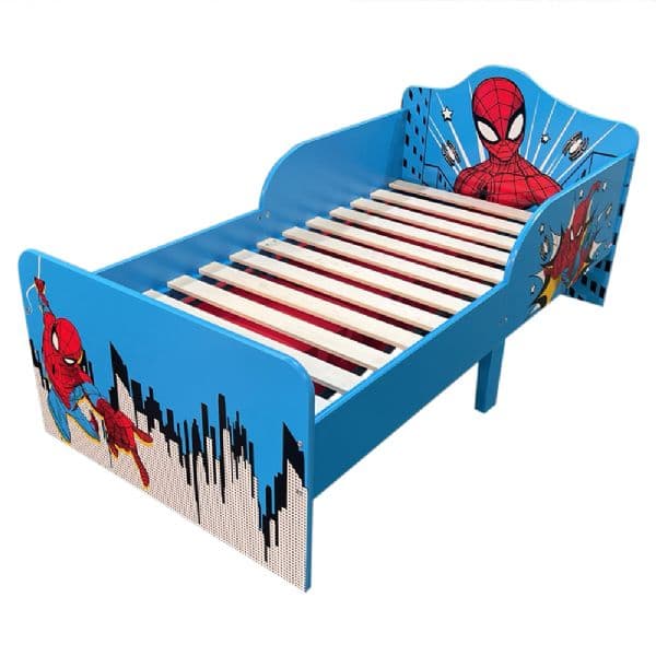 Spiderman juniorsäng med tyglådor