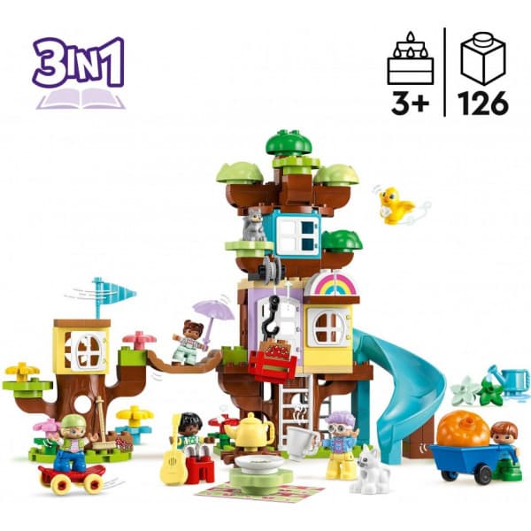 LEGO DUPLO By 10993 - 3-i-1 Træhytte