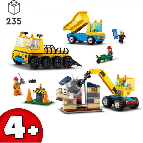 LEGO City Stora Fordon 60391 - Byggplatsfordon, Kran och Rivningsboll