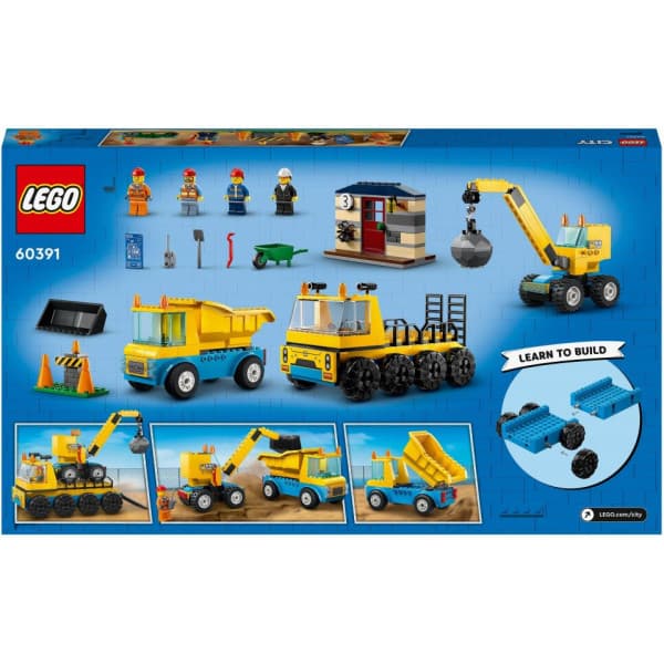 LEGO City Stora Fordon 60391 - Byggplatsfordon, Kran och Rivningsboll