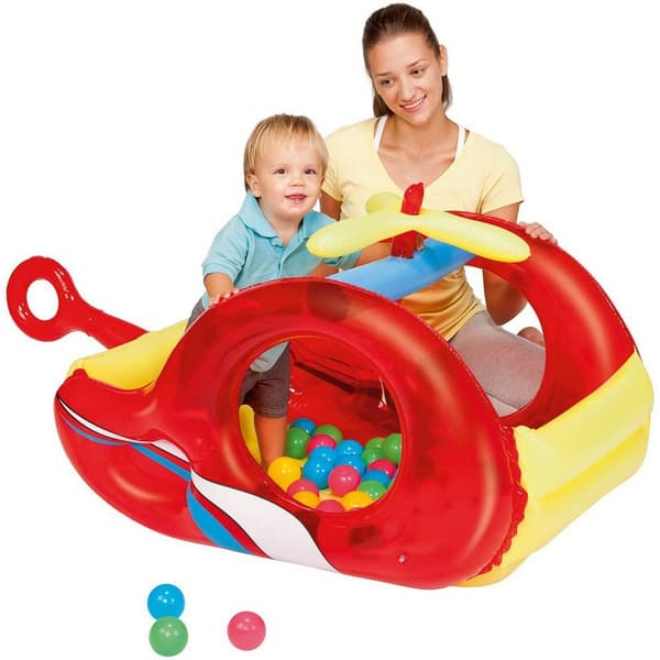 Bestway Puhallettava Peliallas Palloilla Helicopter 132x79x68 Cm Punainen