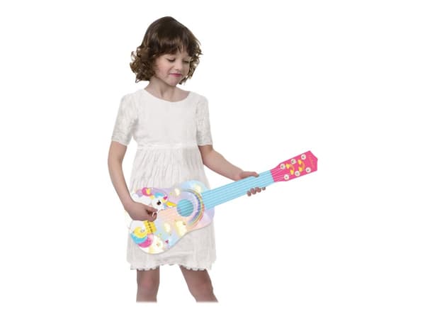 Lexibook - My First Unicorn Guitar for Kids - blå, rosa