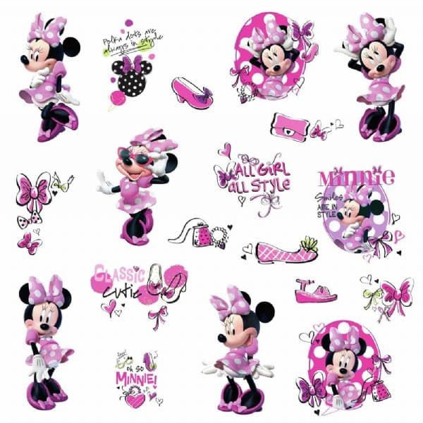 Minnie Mouse fashionista väggdekaler