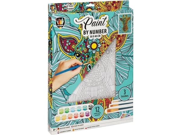 Maleri etter tall - Giraffe 30x40 EDUKAMP