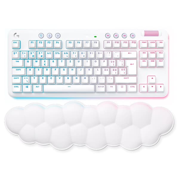 LOGITECH G715 Wireless Mechanical Gaming Keyboard - OFF WHITE - US INTL - LINEAR, "920-010692" (timbru verde 0.8 lei)