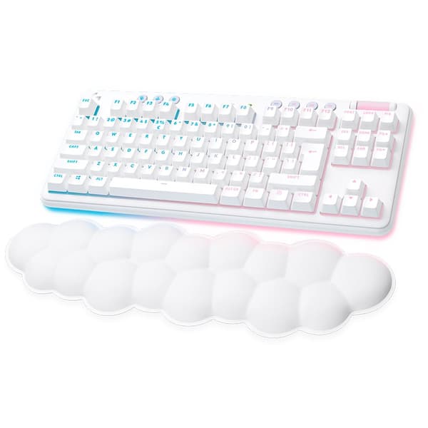 LOGITECH G715 Wireless Mechanical Gaming Keyboard - OFF WHITE - US INTL - LINEAR, "920-010692" (timbru verde 0.8 lei) Hvid