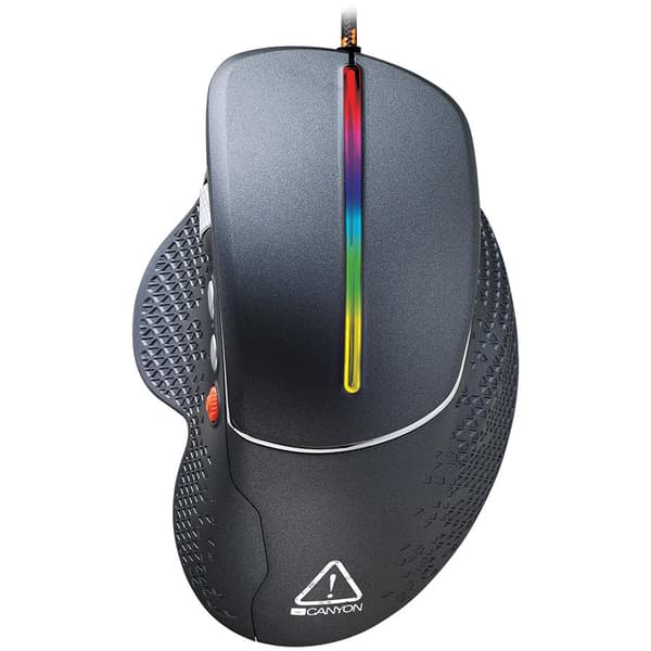 CANYON mouse Apstar GM-12 RGB 6buttons Wired Dark Grey Svart, Orange