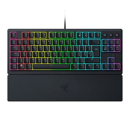 Razer Ornata V3 Tenkeyless, Low Profile Gaming Keyboard, US Layout, 8 Razer Chroma™ RGB Lighting Zones, Dedicated Media Keys, UV-coated ABS Keycaps, 1