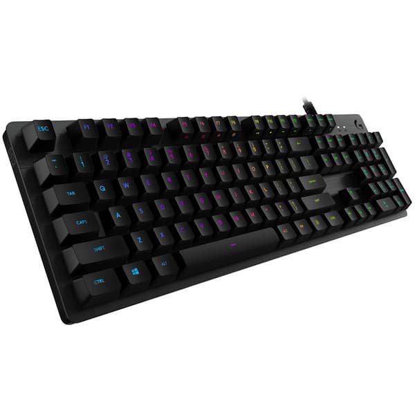 LOGITECH G512 Carbon RGB Mechanical Gaming Keyboard, GX Blue - CARBON - US INTL - USB - INTNL - G512 CLICKY (timbru verde 0.8 lei)