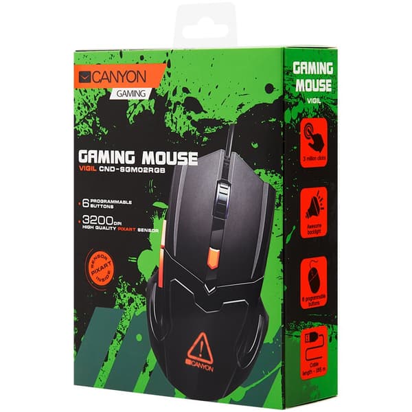 CANYON mouse Vigil GM-2 RGB 6buttons Wired Black