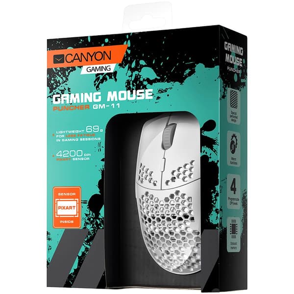 CANYON mouse Puncher GM-11 RGB 7buttons Wired White