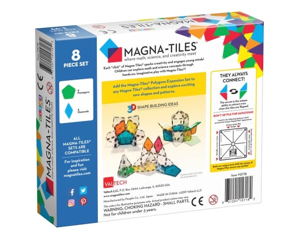 Magna-Tiles Polygons 8 pcs expansion set