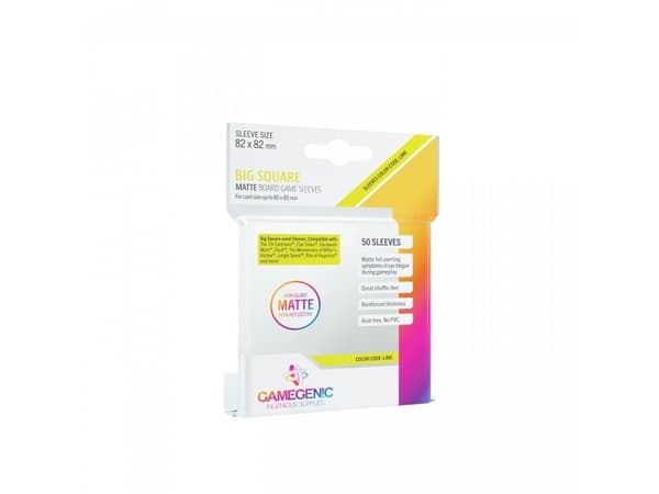 GameGenic Matte Big Square Sleeves 82x82 mm