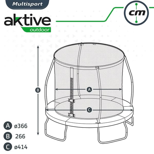 Aktive Trampoline 366 Cm Flerfarvet