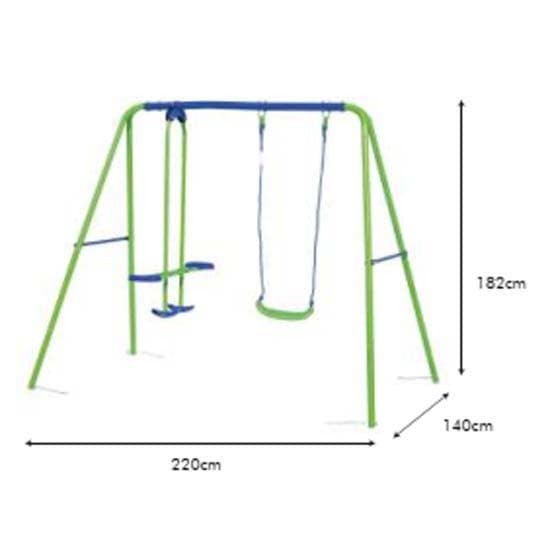 Outdoor Toys Gynge Og Vippe Metal 1 Pax Blå 1 Pa x