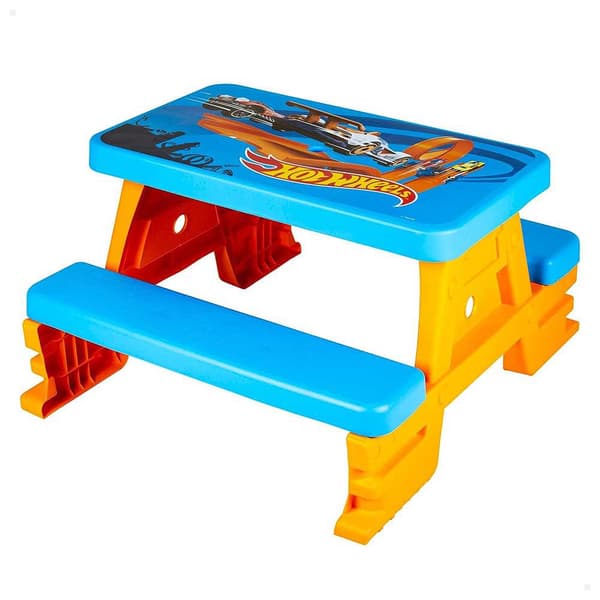 Hot Wheels Picnic Bord Infantil Gul 69x79x42 cm