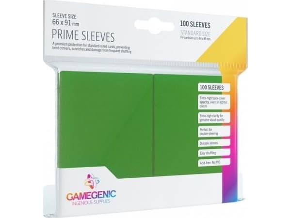 GameGenic Prime Sleeves Green