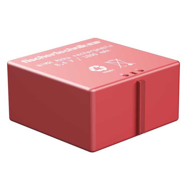 Fischertechnik Oplader Og Batteripakke Accu Set 220v Sort Sort, Rød