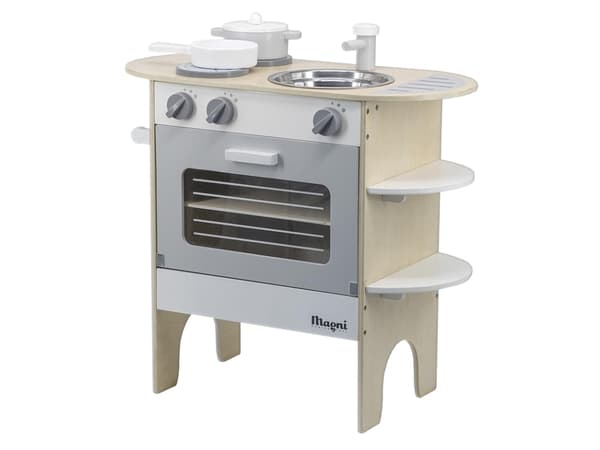 Magni Legekøkken med ovn, kogeplader og vask/ Play kitchen, with sink, oven and hobs