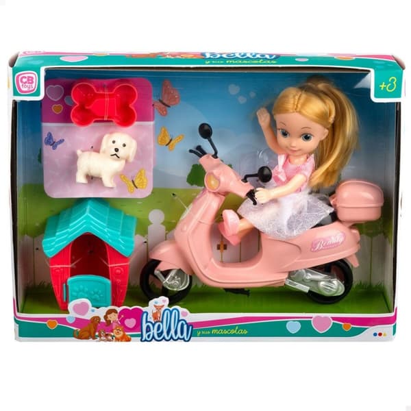 Docka Colorbaby Bella 16 cm Motorcykel 7 x 16 x 4 cm (6 antal)