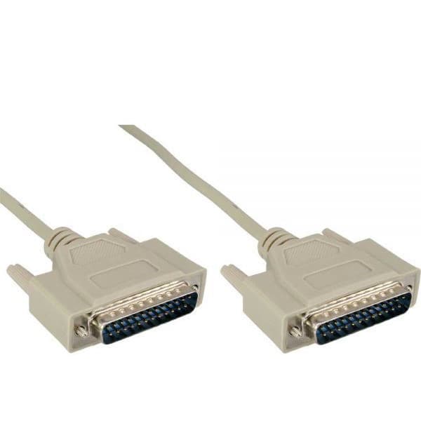 InLine DB25 hane - DB25 hane -kabel, grå, 2m