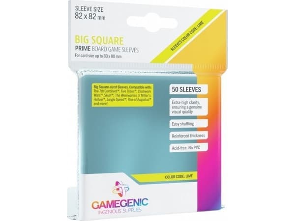 GameGenic PRIME Big Square Sleeves 82x82 mm