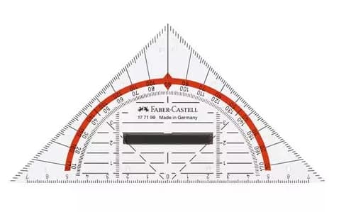 Faber-Castell 177199, Rød, Gjennomsiktig, cm, MM Fiber, 80 mm, 160 mm, 2,2 mm