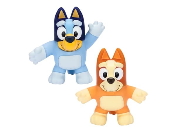Bluey Stretchable Bluey ja Bingo hahmot