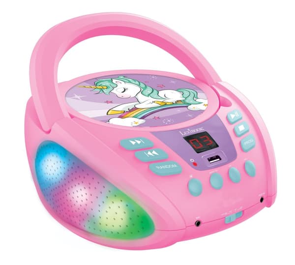 Lexibook - Unicorn Bluetooth Portable CD player (RCD109UNI)