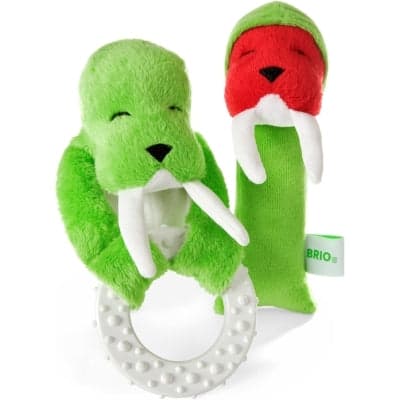 BRIO Mjukdjur Walrus teether and rattle