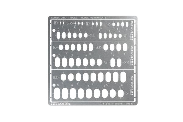 TAMIYA Modellmall (rundade rektanglar, 1-6mm) 74154