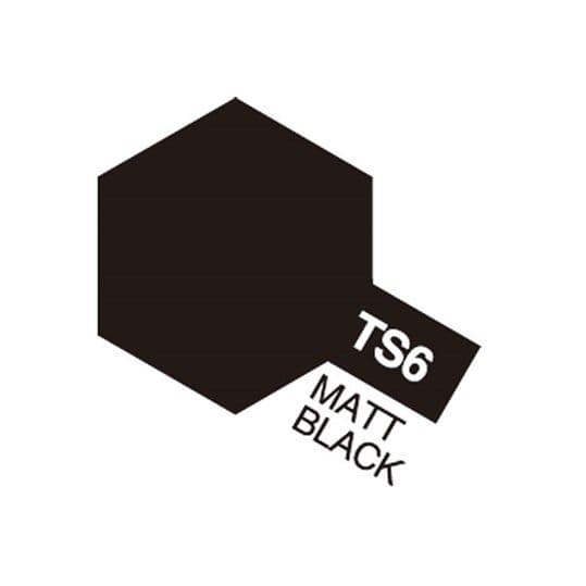 TAMIYA TS-6 Matt Black 85006 färg, farve, väri