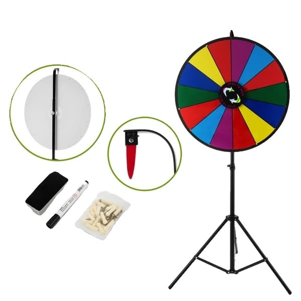 Præmiehjul Tripod Stand, 18/24 Tommer Farvevalg, 14 Slots til Spil med Spinning, 24 tommer